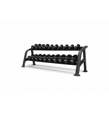 Набор обрезиненных гантелей BRONZE GYM, 27.5-50 кг - 10 пар, шаг 2,5 кг
